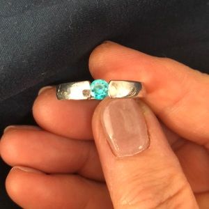 Sterling Silver blue topaz ring